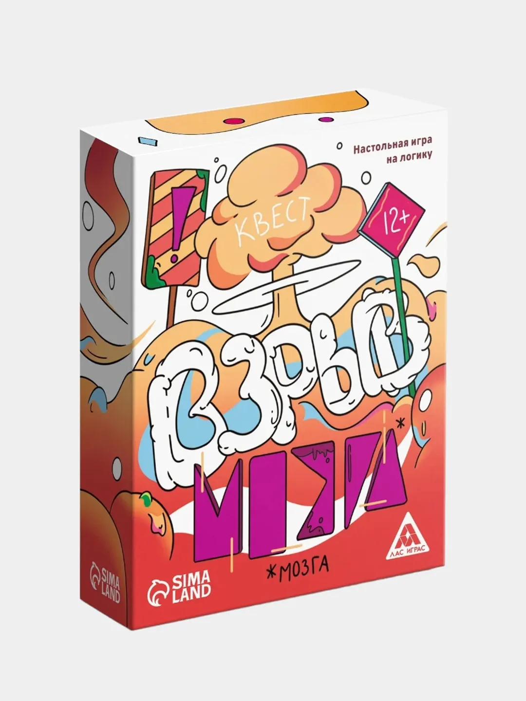 Разноцветный настольная карточная игра на логику "Взрыв мозга", 60 карт, 12+