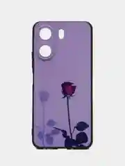 Серебряный чехол для Xiaomi Redmi 13C 4G / Poco C65 (Сяоми Редми 13С/Поко С65) с принтом, с рисунком