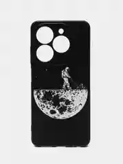 Мятный чехол Tecno Spark 20 / Spark 20C / Spark GO 2024 / Infinix Smart 8 / HOT 40i, с принтом