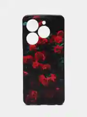 Оранжевый чехол Tecno Spark 20 / Spark 20C / Spark GO 2024 / Infinix Smart 8 / HOT 40i, с принтом