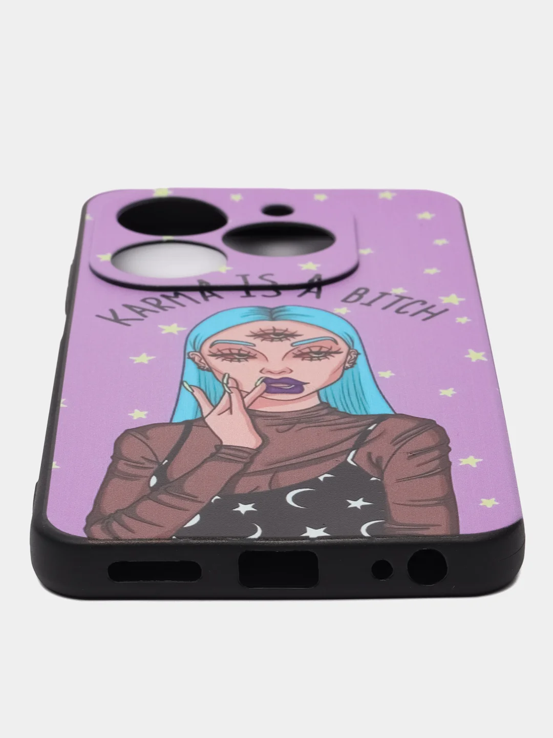 Пурпурный чехол Tecno Spark 20 / Spark 20C / Spark GO 2024 / Infinix Smart 8 / HOT 40i, с принтом