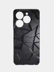 Тёмно-серый чехол Tecno Spark 20 / Spark 20C / Spark GO 2024 / Infinix Smart 8 / HOT 40i, с принтом