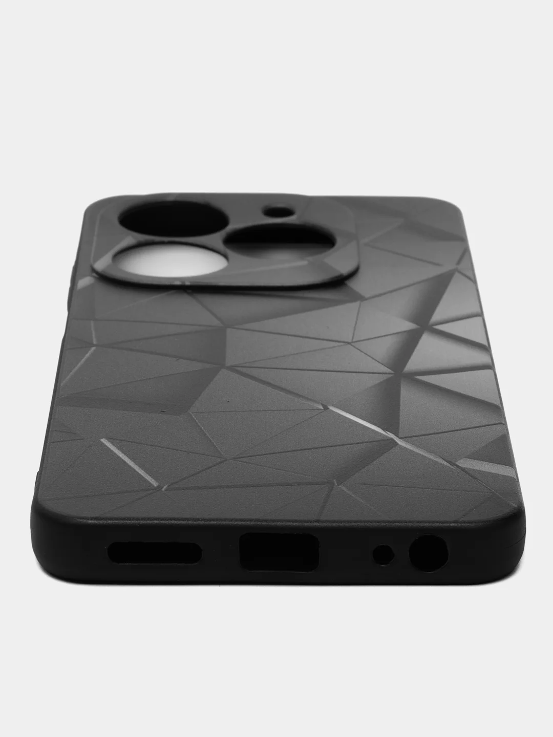 Тёмно-серый чехол Tecno Spark 20 / Spark 20C / Spark GO 2024 / Infinix Smart 8 / HOT 40i, с принтом