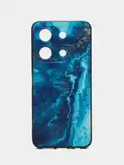 Тёмно-бирюзовый чехол для Infinix Note 30i 4G (Инфиникс Ноут 30 Ай)  с принтом, с рисунком
