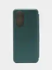 Зеленый чехол-книжка для Oppo A58 4G защитный, противоударный, с магнитом, черный