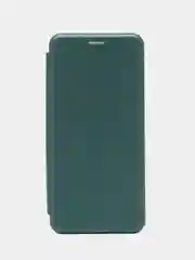 Зеленый чехол-книжка для Oppo A58 4G защитный, противоударный, с магнитом, черный