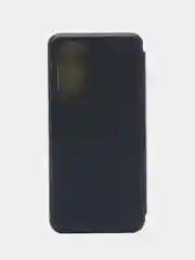 Темно-синий чехол-книжка для Oppo A58 4G защитный, противоударный, с магнитом, черный