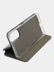 Темно-синий чехол-книжка для Oppo A58 4G защитный, противоударный, с магнитом, черный