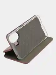 Багровый чехол-книжка для Xiaomi Redmi 13C / Poco C65 (Сяоми Редми 13C / Поко С65)