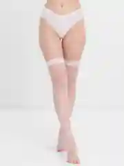 Белый чулки женские, в сетку
