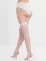 Белый чулки женские, в сетку