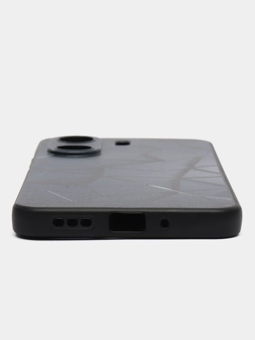 Тёмно-серый чехол для Xiaomi Redmi 13C 4G / Poco C65 (Сяоми Редми 13С/Поко С65) с принтом, с рисунком