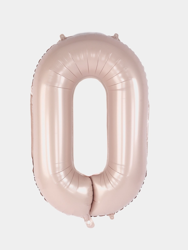 Цифра шар воздушный, фольгированный, розовый, 102 см
