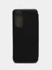 Черный чехол-книжка для Oppo A58 4G защитный, противоударный, с магнитом, черный