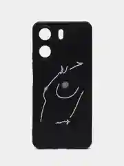 Бежевый меланж чехол для Xiaomi Redmi 13C 4G / Poco C65 (Сяоми Редми 13С/Поко С65) с принтом, с рисунком