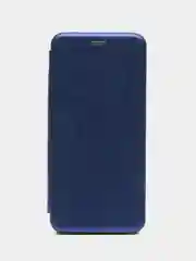 Синий чехол-книжка для Oppo A58 4G защитный, противоударный, с магнитом, черный