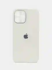 Белый чехол стеклянный для iPhone 12 Pro Max