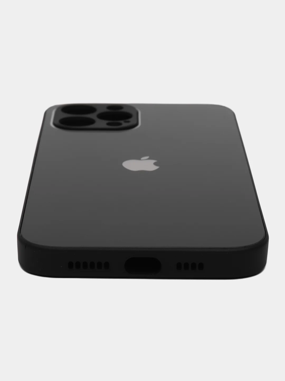 Белый чехол стеклянный для iPhone 12 Pro Max