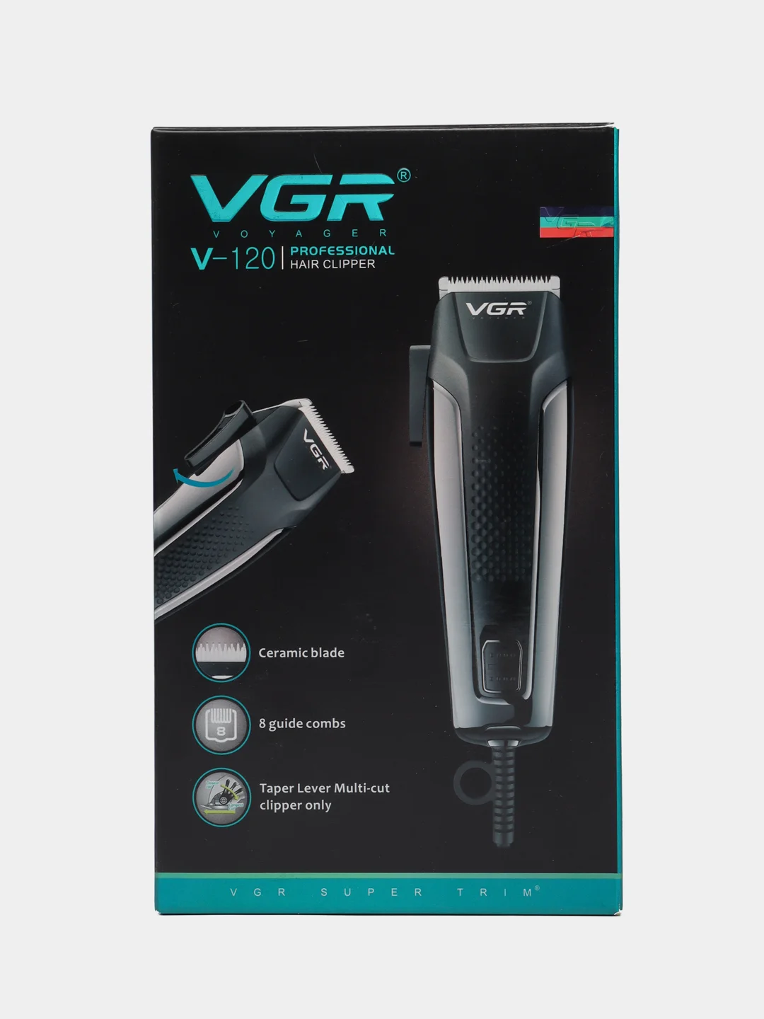 Машинка для стрижки волос, бороды и усов VGR 120, проводная триммер