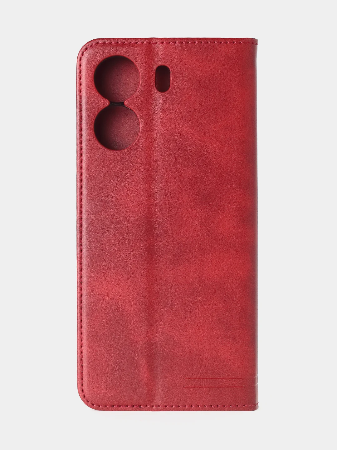 Алый чехол-книжка для Xiaomi Redmi 13C / Poco C65 из высококачественной кожи