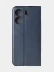 Темно-синий чехол-книжка для Xiaomi Redmi 13C / Poco C65 из высококачественной кожи