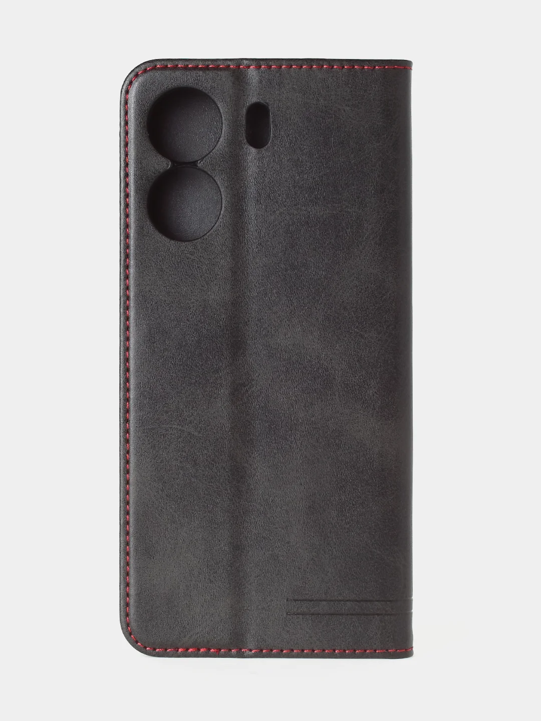 Угольный чехол-книжка для Xiaomi Redmi 13C / Poco C65 из высококачественной кожи