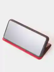 Алый чехол-книжка для Xiaomi Redmi 13C / Poco C65 из высококачественной кожи