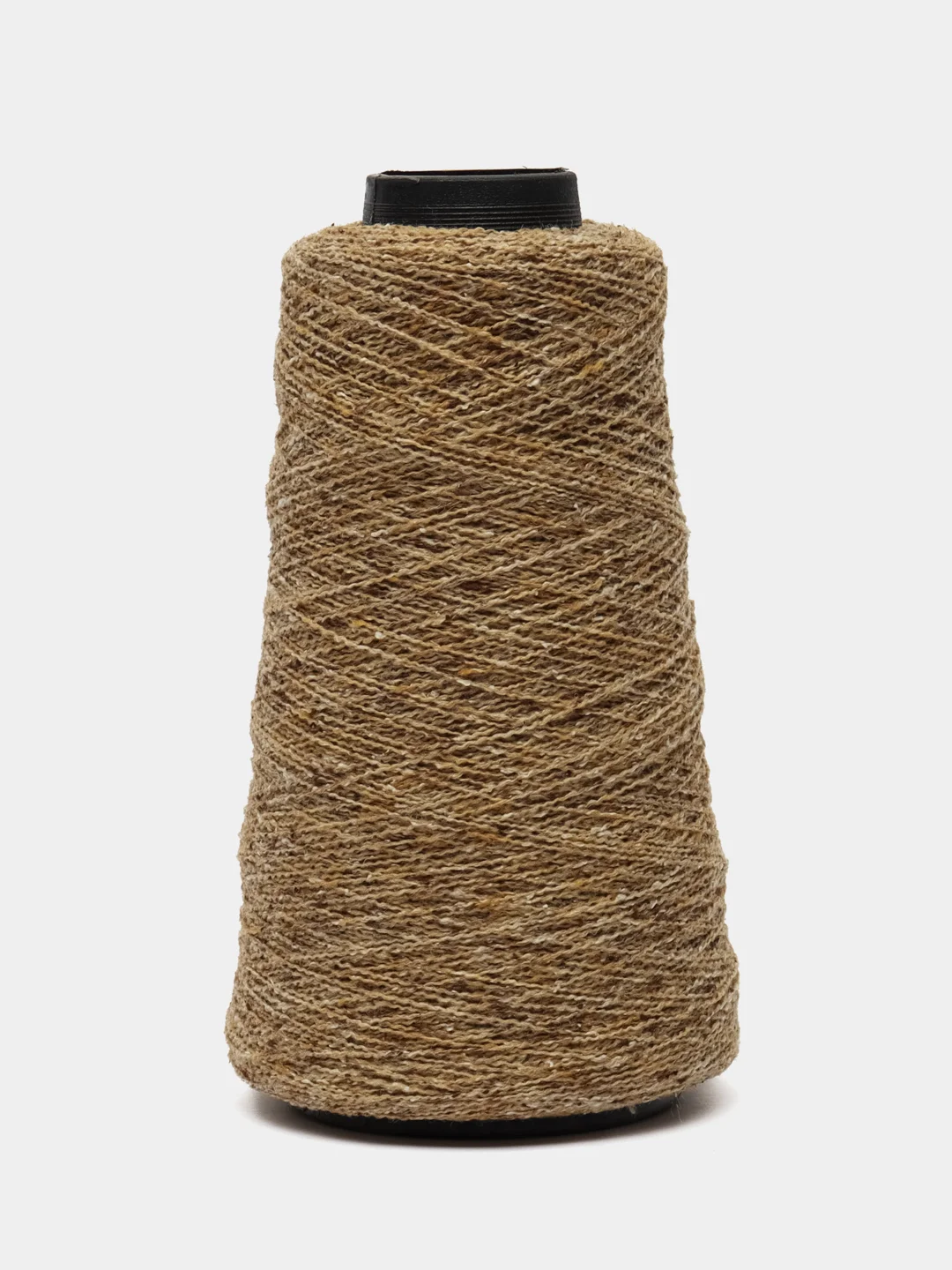 Песочный хаки итальянская пряжа FIL-3 Tweed, меринос 45%, 100 гр, на конусе, 950 м, песочно-коричневый