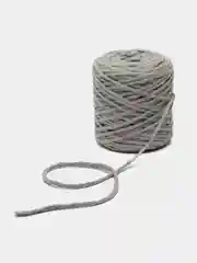 Серый шнур для макраме, 80% хлопок, 100 м/ 3 мм/ Светло-серый