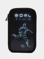 Пенал школьный, 3 отделения, ламинированный картон, 19х11 см, Goal, Пифагор, 271547