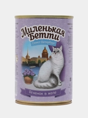 Влажный корм для кошек Миленькая Бетти Санкт-Петербург Ягненок в желе 400гр