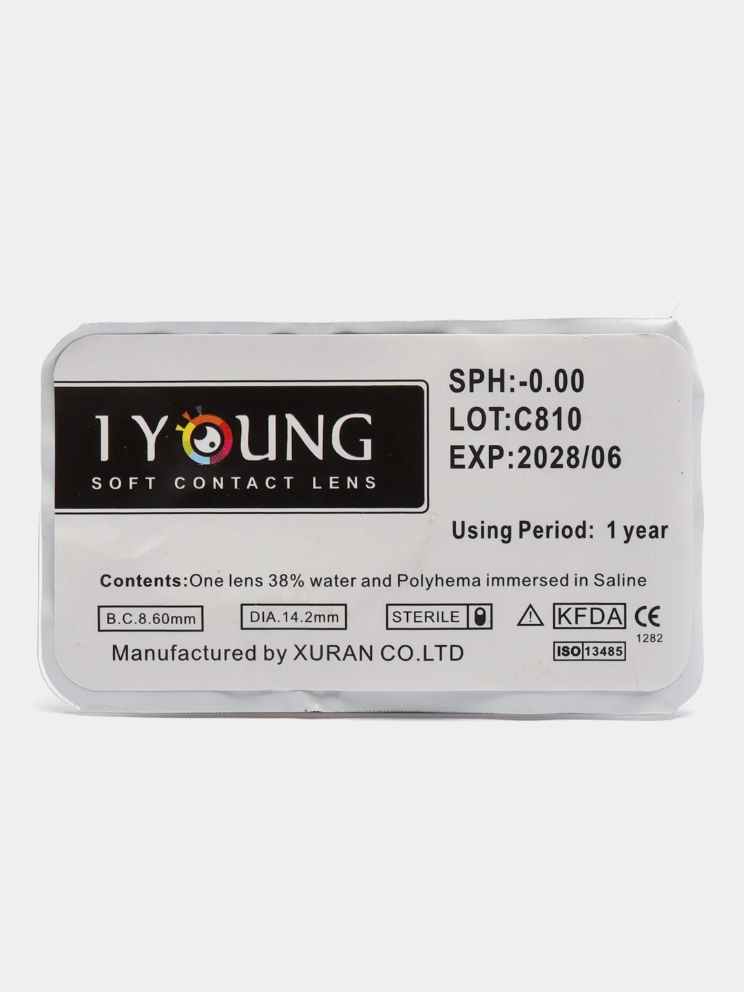 Зеленый контактные линзы I young цветные, без диоптрий