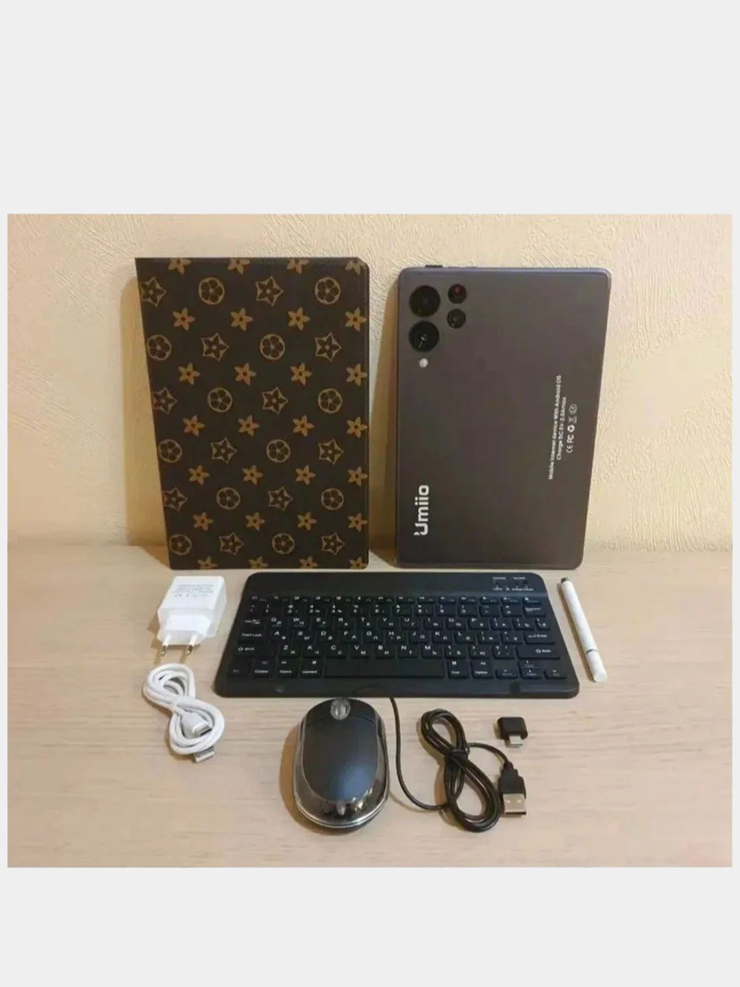 Фиолетовый планшет Umiio Р80 Pad, с клавиатурой Tablet PC, 10,1 IPS, 4G LTE/5G, Dual SIM