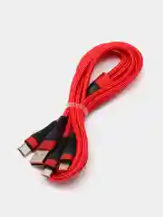 Кабель для зарядки 3 в 1, Lightning, TYPE-C, MICRO USB, 120 см