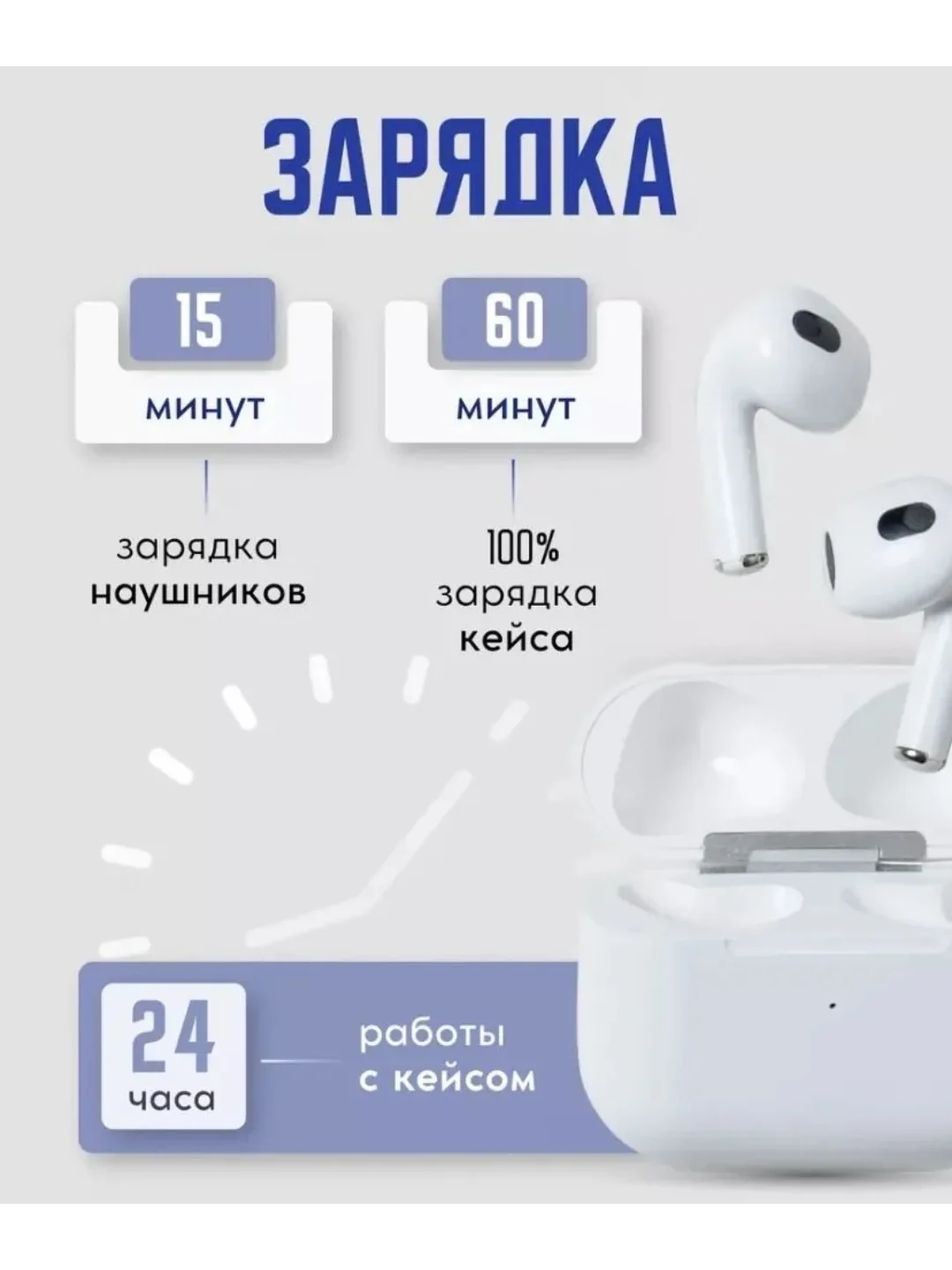 Белый наушники беспроводные Bluetooth Premium Pods 3, с микрофоном