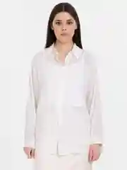 Белый рубашка женская  оверсайз с топом