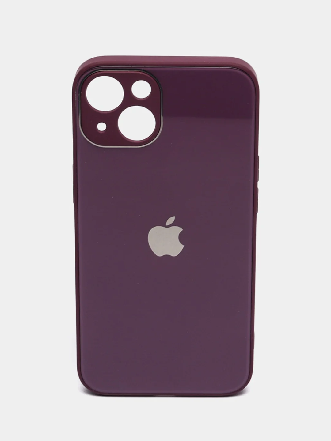 Марсала чехол для iPhone 11, 12, 13, 12 Pro Max, 12 Pro, силиконовый, со стеклянной панелью
