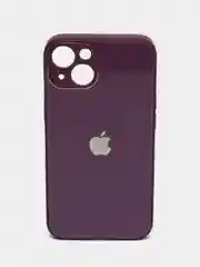 Марсала чехол для iPhone 11, 12, 13, 12 Pro Max, 12 Pro, силиконовый, со стеклянной панелью