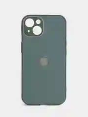 Зелёный хаки чехол для iPhone 11, 12, 13, 12 Pro Max, 12 Pro, силиконовый, со стеклянной панелью