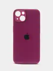 Фуксия чехол для iPhone 11, 12, 13, 12 Pro Max, 12 Pro, силиконовый, со стеклянной панелью