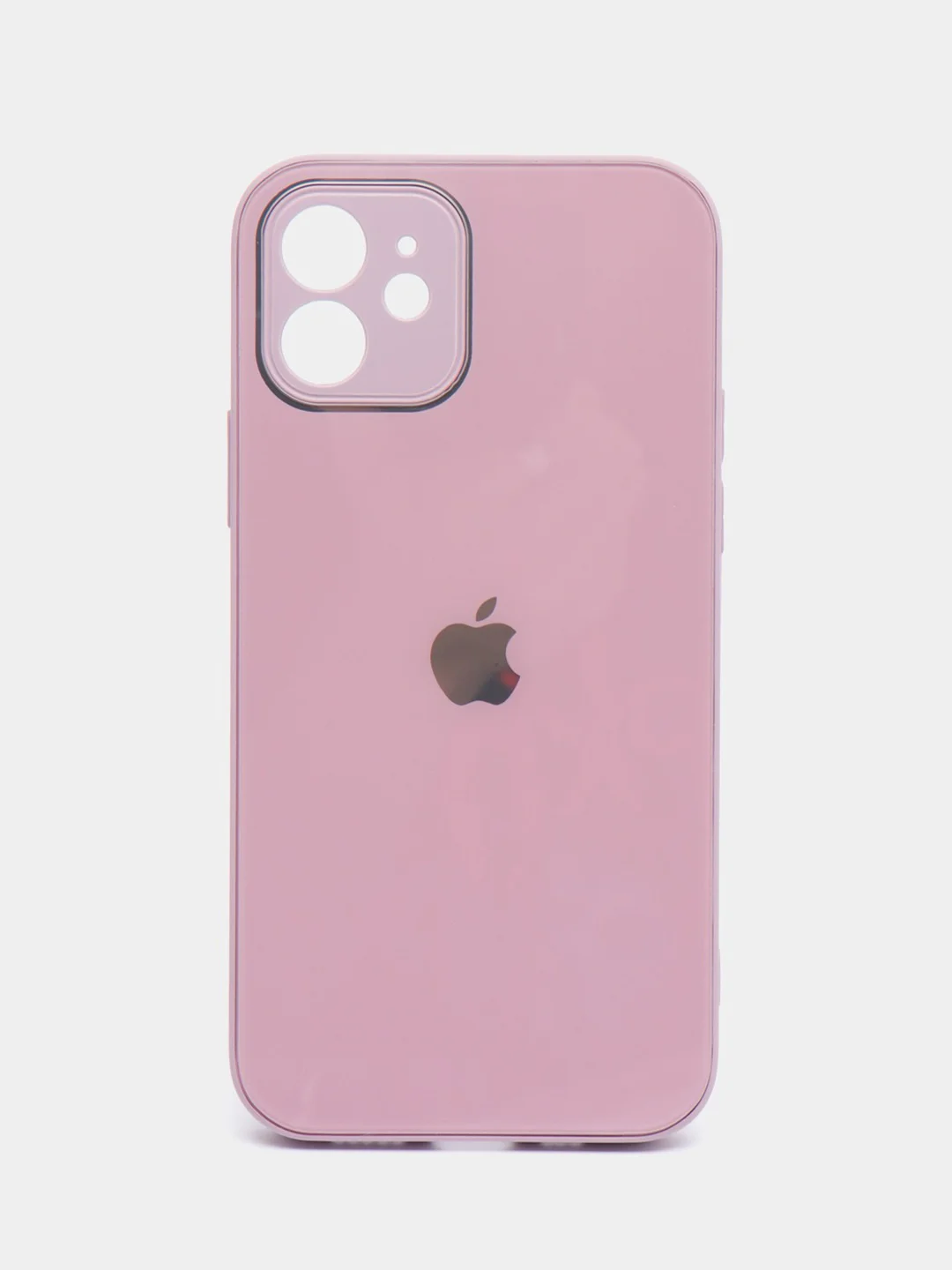Розовый чехол для iPhone 11, 12, 13, 12 Pro Max, 12 Pro, силиконовый, со стеклянной панелью