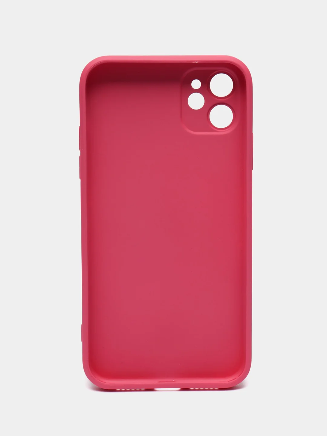 Тёмно-розовый чехол для iPhone 11, 12, 13, 12 Pro Max, 12 Pro, силиконовый, со стеклянной панелью