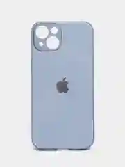 Небесно-голубой чехол для iPhone 11, 12, 13, 12 Pro Max, 12 Pro, силиконовый, со стеклянной панелью