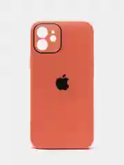 Оранжевый чехол для iPhone 11, 12, 13, 12 Pro Max, 12 Pro, силиконовый, со стеклянной панелью
