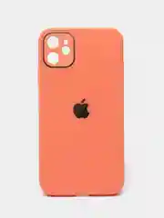 Оранжевый чехол для iPhone 11, 12, 13, 12 Pro Max, 12 Pro, силиконовый, со стеклянной панелью