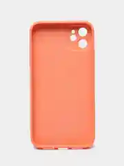 Оранжевый чехол для iPhone 11, 12, 13, 12 Pro Max, 12 Pro, силиконовый, со стеклянной панелью