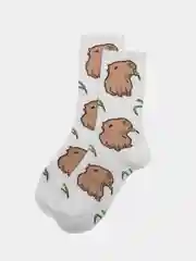 Бежевый носки высокие