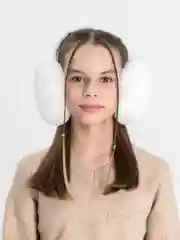 Белый меховые наушники / Теплые наушники / Цвета внутри / Головной убор /