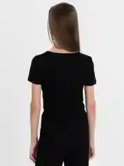 Угольный топ с коротким рукавом, для девочки