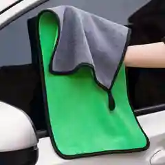 Желтый полотенце для автомобиля, тряпка для авто, микрофибра двусторонняя